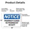 Signmission Pharmacy Closed No Pharmacist On Duty, 18 in W x Rectangle, Aluminum OS-2PACK-NS-A-1218-L-17260 - alternate 8